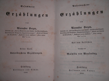 Herzen, Unterbrochene Erzählungen.