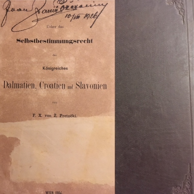 Pretocki, Ueber das Selbstbestimmungsrecht des Königreiches Dalmatien, Croatien