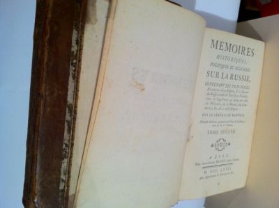 Manstein, Memoires historiques, politiques et militaires sur la Russie, depuis l
