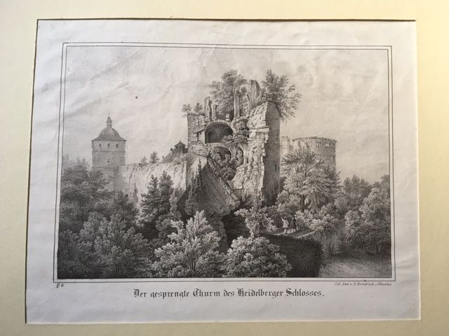 "Der gesprengte Thurm des Heidelberger Schlosses.