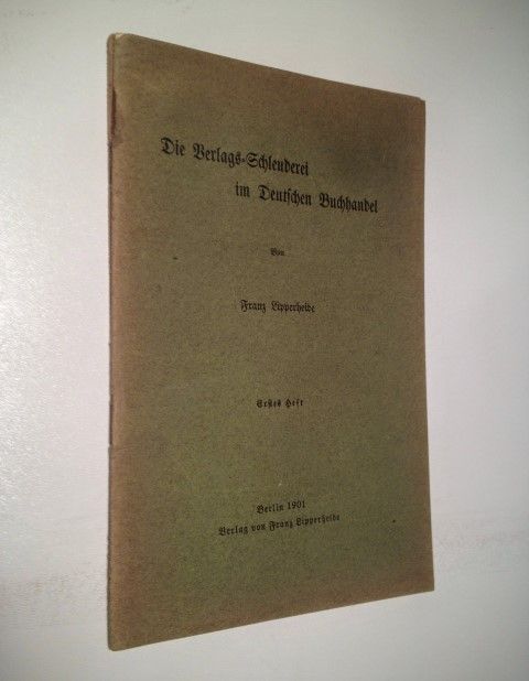 Lipperheide, Die Verlags-Schleuderei im Deutschen Buchhandel.