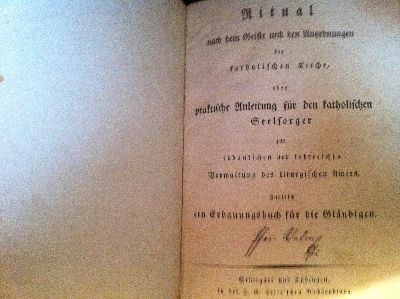 (Wessenberg J.H.von). Ritual nach dem Geiste und den Anordnungen der katholische