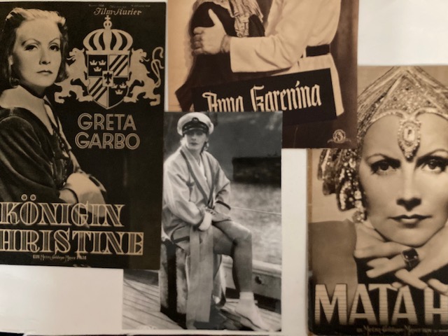 Garbo, Konvolut von drei Original Filmprospekten, einem Originalfoto und mehrere