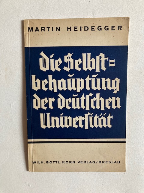 Heidegger, Die Selbstbehauptung der deutschen Universität. Rede, gehalten bei de