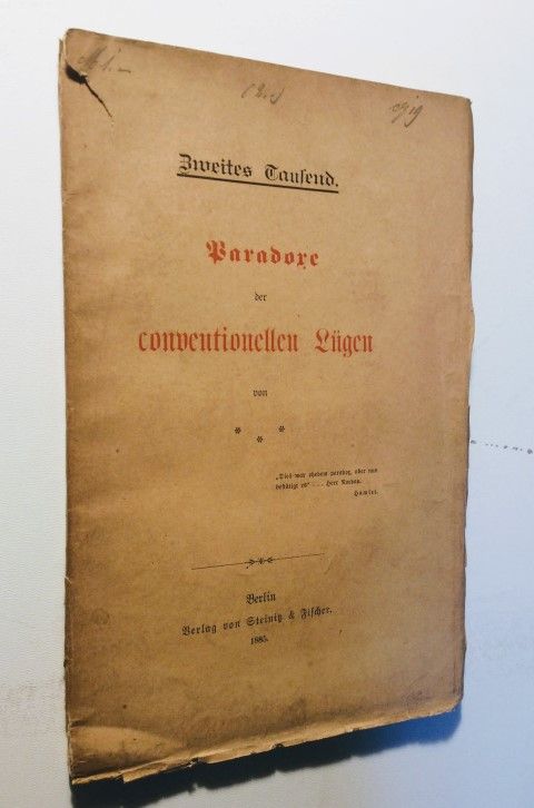 Bleibtreu, Paradoxe der conventionellen Lügen.
