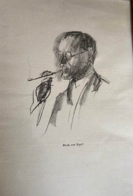 Morgenthaler, Hermann Hesse, rauchend.