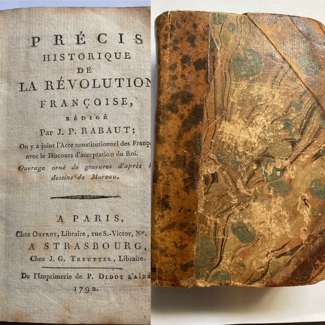 Rabaut Précis historique de la Révolution Françoise par J. P. Rabaut (.) ouvrage