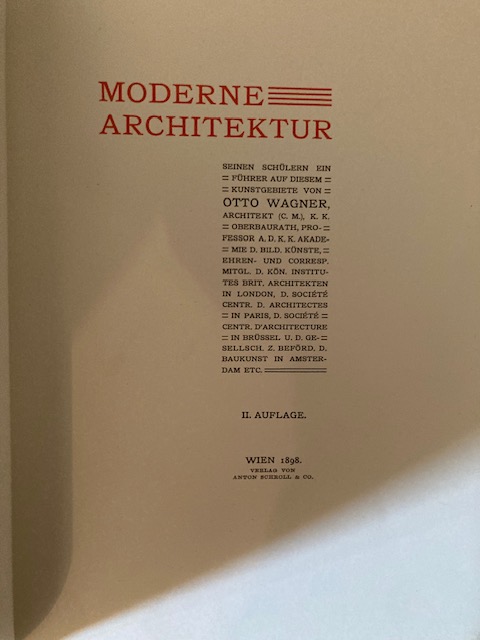 Wagner, Moderne Architektur.