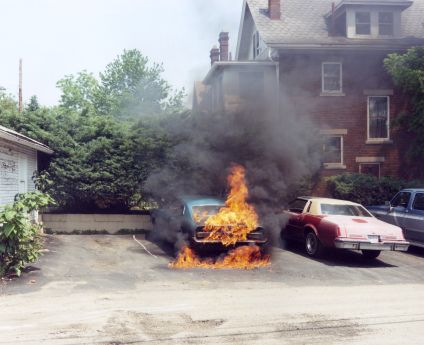Brohm, "on fire". Signierter Original Fuji Chrystal Archive C Print.
