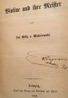 von Wasielewski, Die Violine und ihre Meister.