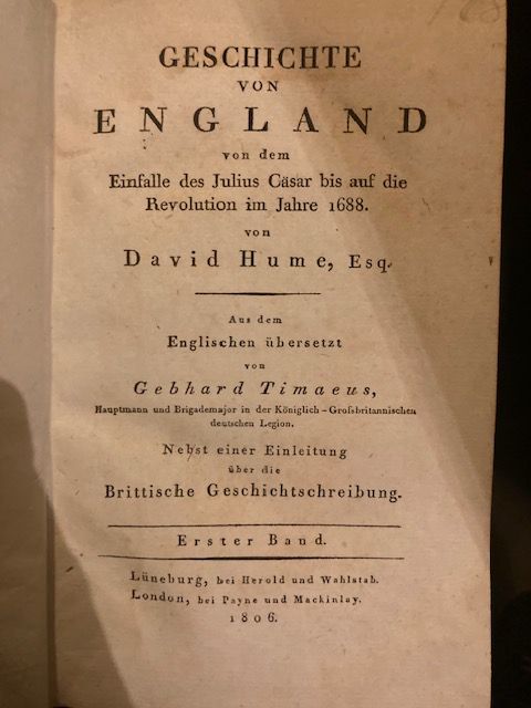 Hume, Geschichte von England.