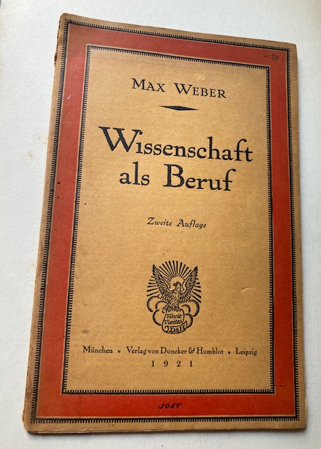 Weber, Wissenschaft als Beruf